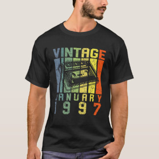 January 1997 Retro Vintage 25 Birthday 25 Years Ol T-Shirt