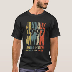 January 1997 T 25 Year Old 1997 Birthday Gift T-Shirt