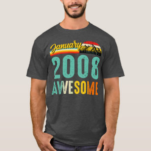 January 2008 Birthday Gift Shirt Vintage January 2