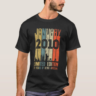January 2010 12 Birthday 12 Year Old 2010 Birthday T-Shirt
