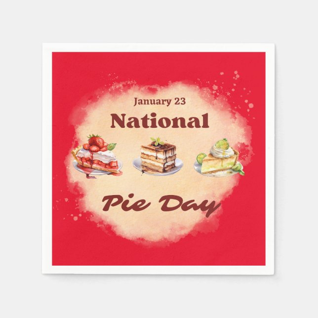January 23 National Pie Day Napkin (Front)