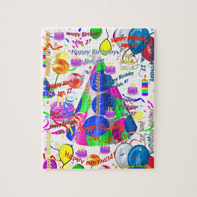 January, 27 Birthday Jigsaw Puzzle (Vertical)