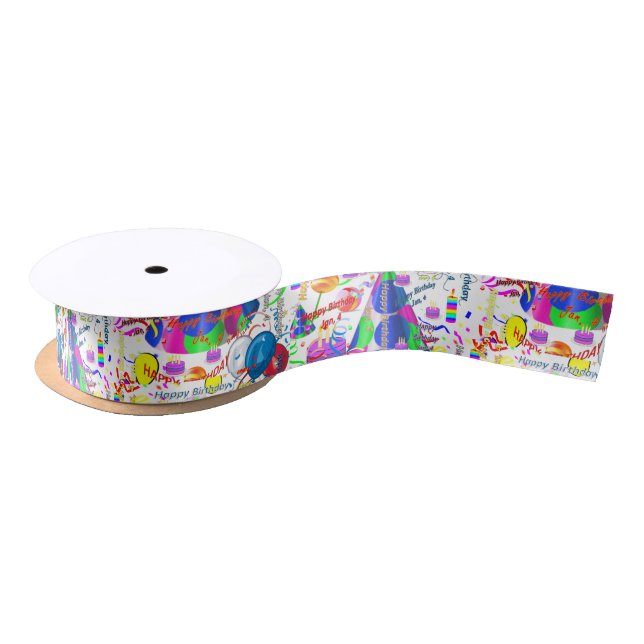 January, 4 Birthday Ribbon Satin Ribbon (Spool)