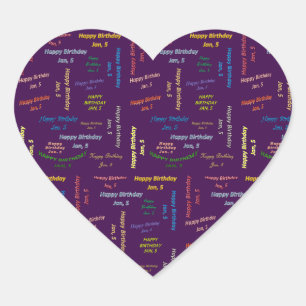 January, 5 Birthday Sticker