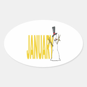 January 5 oval sticker