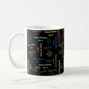 January, 9 Birthday Mug