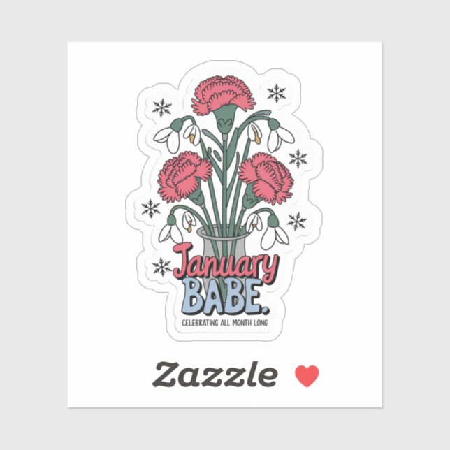 January babe celebrating all month birth flower (Sheet)