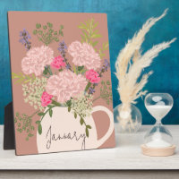 January Birth Flower Carnations Bouquet in Vase