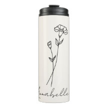 January Birth Flower Custom Name Ivory