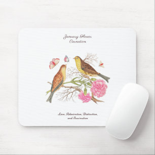 January Birth Month Flower Birthday Gift Mouse Mat