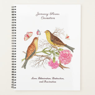 January Birth Month Flower  Birthday Gift      Planner