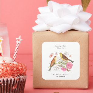 January Birth Month Flower  Birthday Gift      Square Sticker