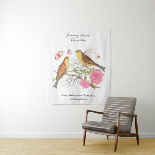 January Birth Month Flower Birthday Gift Tapestry