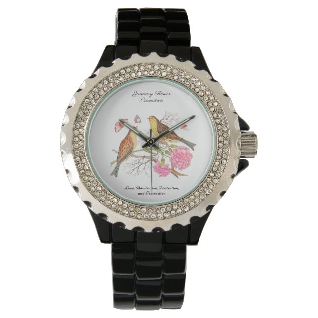 January Birth Month Flower  Birthday Gift      Watch (Front)