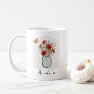 January Birth Month Flower Mug