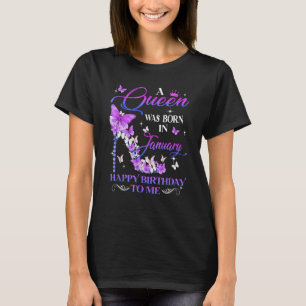 January Birthday A Queen Was Born In January Women T-Shirt