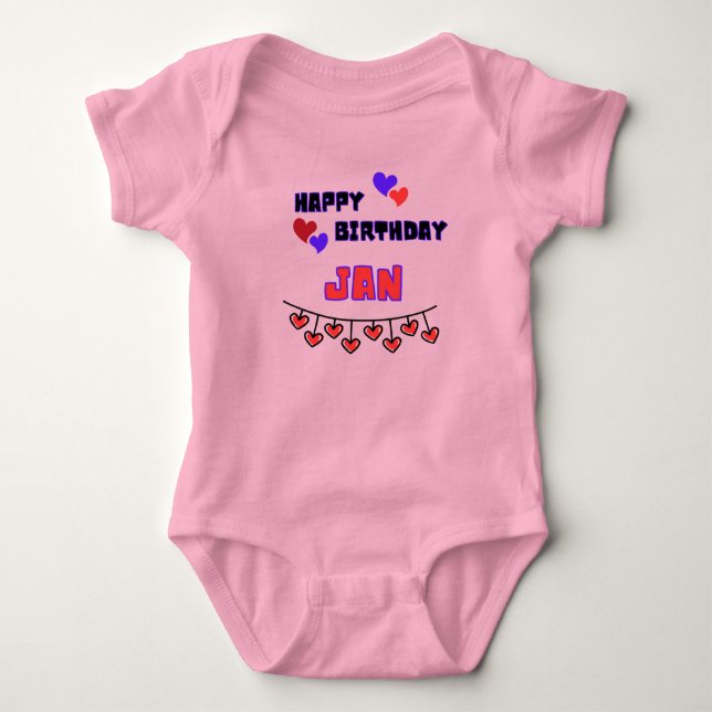 January Birthday Baby Bodysuit (Front)