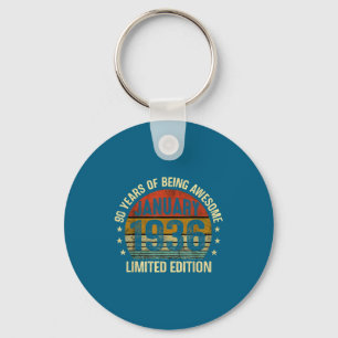 January Birthday Est 1936 Limited Edition Vintage  Key Ring