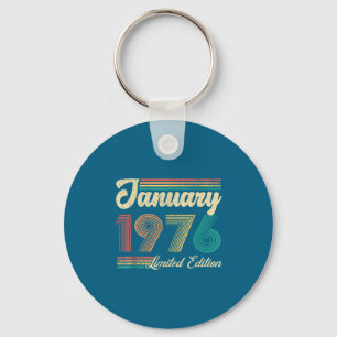 January Birthday Est 1976 Limited Edition Vintage  Key Ring