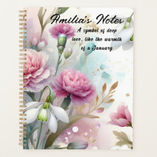 January birthday gifts January Birth flowers Planner
