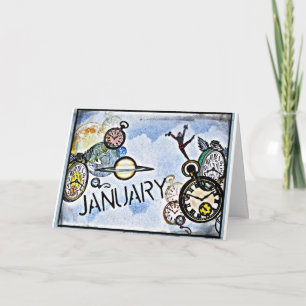 JANUARY BIRTHDAY GREETING CARD