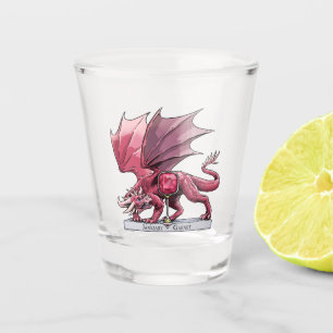 January Birthstone Dragon - Garnet Shot Glass