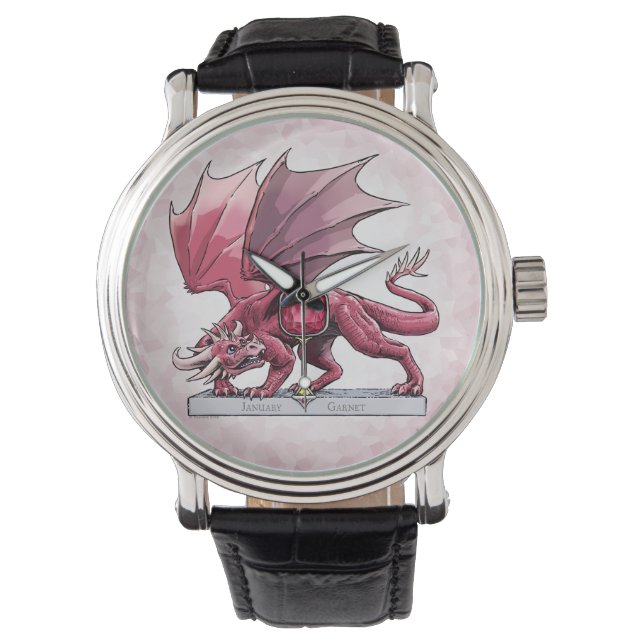 January Birthstone Dragon - Garnet Watch (Front)