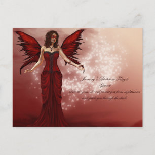 January Birthstone Fairy Postcard