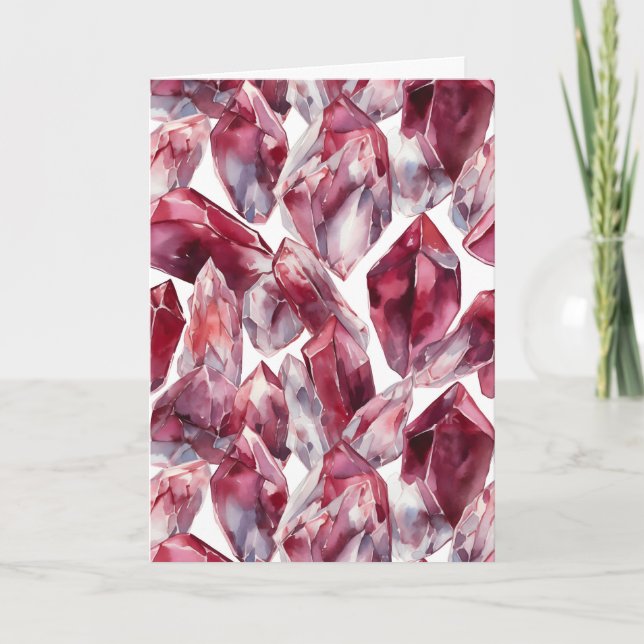 January Birthstone Garnet Birthday Card (Front)