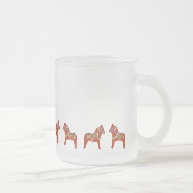 January Dala Horse Frosted Mug (Right)
