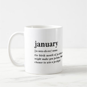 January Definition Birthday Coffee Mug