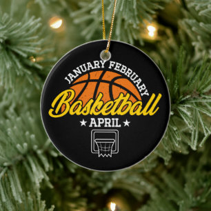 January February Basketball April Cool Player Ceramic Tree Decoration