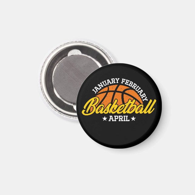 January February Basketball April Cool Player  Magnet (Front/Back)