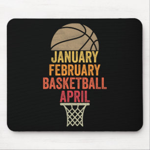 January February Basketball April Fun Retro Appare Mouse Mat