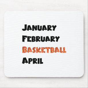 January February Basketball April Mouse Mat