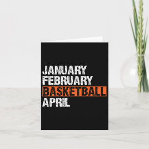 January February Bysketbyll April Fun Apparel Vint Card