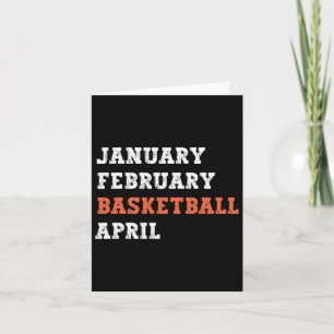 January February Bysketbyll April Fun Vintage Retr Card