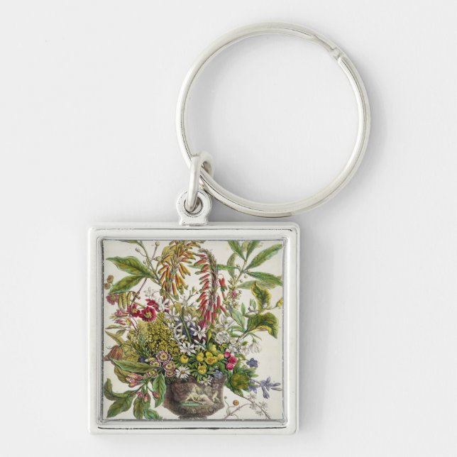 January, from `Twelve Months of Flowers' Key Ring (Front)