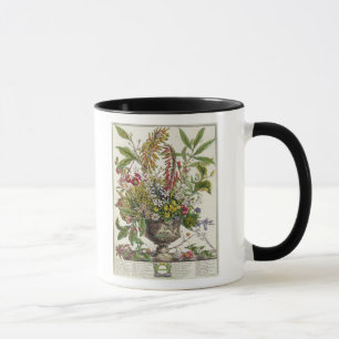 January, from `Twelve Months of Flowers' Mug