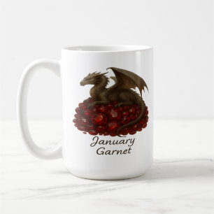 January Garnet – Dragon & Gemstone Coffee Mug