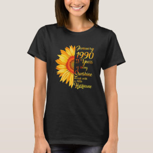 January Girl 1990 TShirt 33 Years Old 33rd Birthda