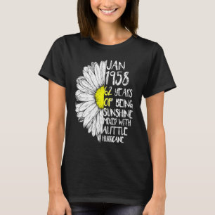 JANUARY Girl Made In 1958 62nd Sunshine Hurricane T-Shirt