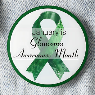 January Glaucoma Awareness Month 6 Cm Round Badge