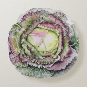 January King Cabbage Round Cushion