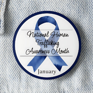 January National Human Trafficking Awareness Month 6 Cm Round Badge