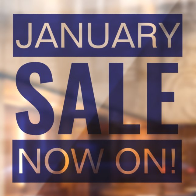 January Sale Blue Window Cling (Sheet 2)
