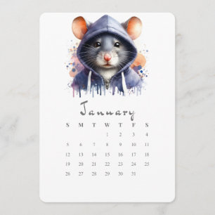 January Stand-Alone Calendar Mouse Splash Art Menu