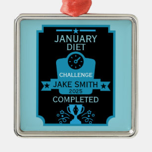 January Weight Loss Congratulation Metal Tree Decoration