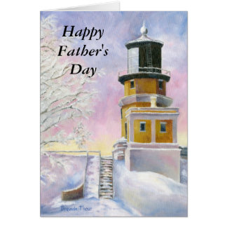 January's Lighthouse Father's Day Card