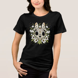 January's Snowdrop & Rabbit Skull Tri-Blend Shirt